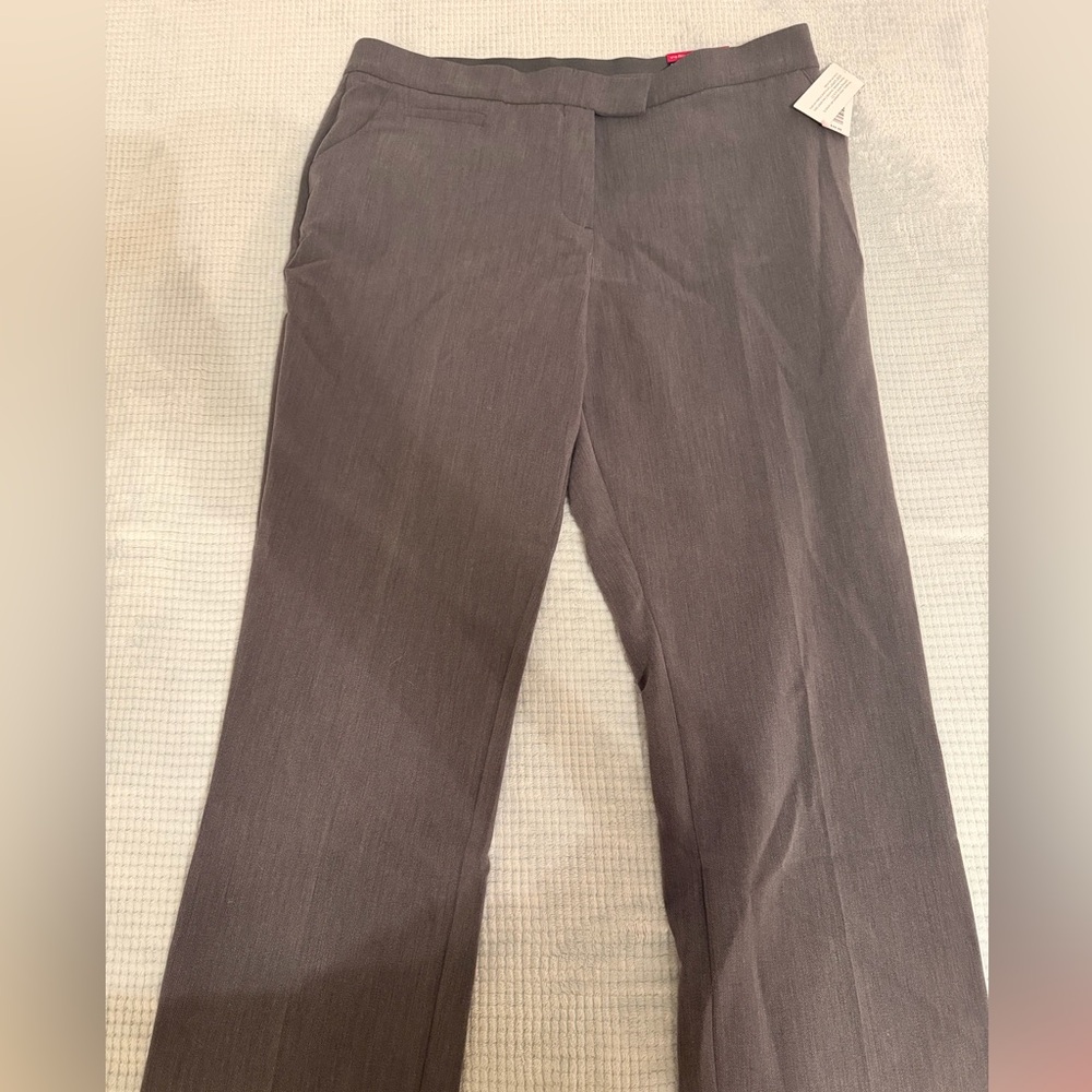 Brown Straight-Leg Pants
